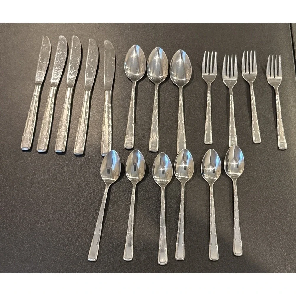 Swagger Reed‎ & Barton Rebacraft  Stainless Steel Korea Flatware 18 Pieces VTG